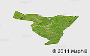 Satellite Panoramic Map of Tiassale, single color outside