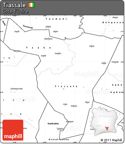 Blank Simple Map of Tiassale