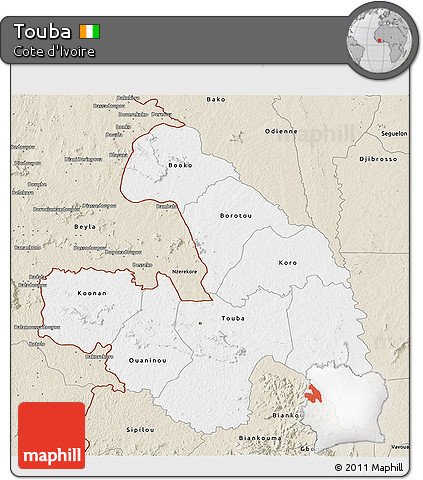 Classic Style 3D Map of Touba