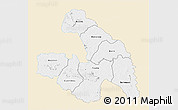 Classic Style 3D Map of Touba, single color outside