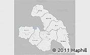 Gray 3D Map of Touba, single color outside