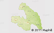 Physical 3D Map of Touba, cropped outside