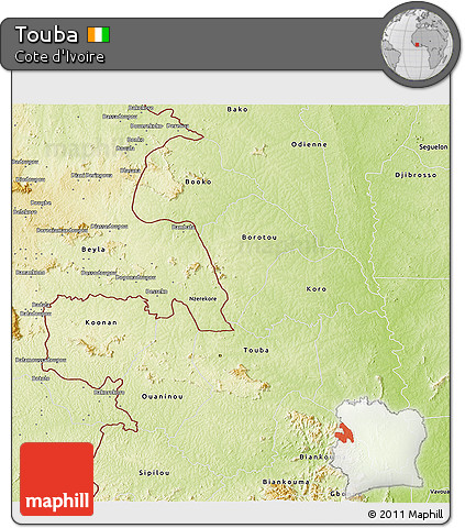 Physical 3D Map of Touba