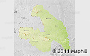 Physical 3D Map of Touba, lighten, desaturated
