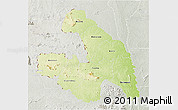 Physical 3D Map of Touba, lighten, semi-desaturated