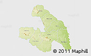 Physical 3D Map of Touba, single color outside