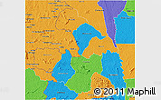 Political 3D Map of Touba