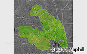 Satellite 3D Map of Touba, desaturated