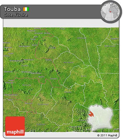 Satellite 3D Map of Touba
