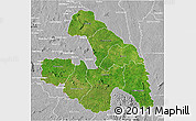 Satellite 3D Map of Touba, lighten, desaturated