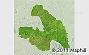 Satellite 3D Map of Touba, lighten