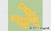 Savanna Style 3D Map of Touba, single color outside