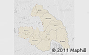 Shaded Relief 3D Map of Touba, lighten, desaturated
