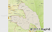 Shaded Relief 3D Map of Touba, physical outside