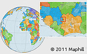 Political Location Map of Booko