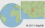 Savanna Style Location Map of Booko