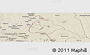 Shaded Relief Panoramic Map of Booko