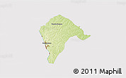 Physical 3D Map of Borotou, cropped outside