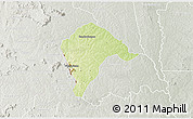 Physical 3D Map of Borotou, lighten, semi-desaturated