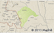 Physical 3D Map of Borotou, shaded relief outside