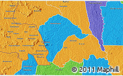 Political 3D Map of Borotou
