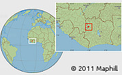 Savanna Style Location Map of Borotou