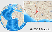 Shaded Relief Location Map of Borotou