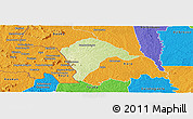 Physical Panoramic Map of Borotou, political outside