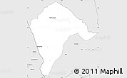 Silver Style Simple Map of Borotou
