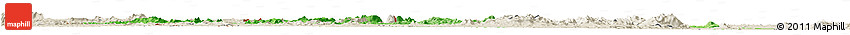 Political Shades Horizon Map of Touba, shaded relief outside
