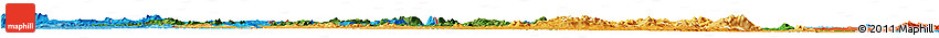 Satellite Horizon Map of Touba, political shades outside