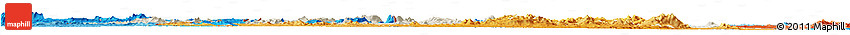 Shaded Relief Horizon Map of Touba, political shades outside