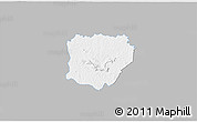 Gray 3D Map of Koonan, single color outside