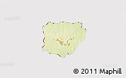 Physical 3D Map of Koonan, cropped outside