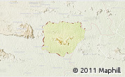 Physical 3D Map of Koonan, lighten