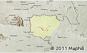 Physical 3D Map of Koonan, semi-desaturated