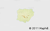 Physical 3D Map of Koonan, single color outside