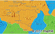 Political 3D Map of Koonan