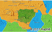 Satellite 3D Map of Koonan, political outside