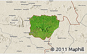 Satellite 3D Map of Koonan, shaded relief outside