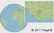 Savanna Style Location Map of Koonan