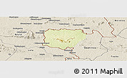 Physical Panoramic Map of Koonan, shaded relief outside