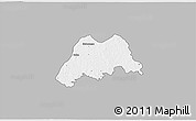 Gray 3D Map of Koro, single color outside