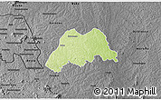 Physical 3D Map of Koro, darken, desaturated