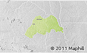 Physical 3D Map of Koro, lighten, desaturated