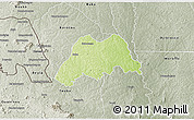 Physical 3D Map of Koro, semi-desaturated