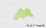 Physical 3D Map of Koro, single color outside