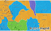 Political 3D Map of Koro