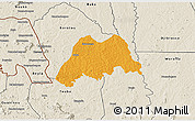 Political 3D Map of Koro, shaded relief outside