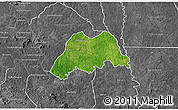 Satellite 3D Map of Koro, desaturated